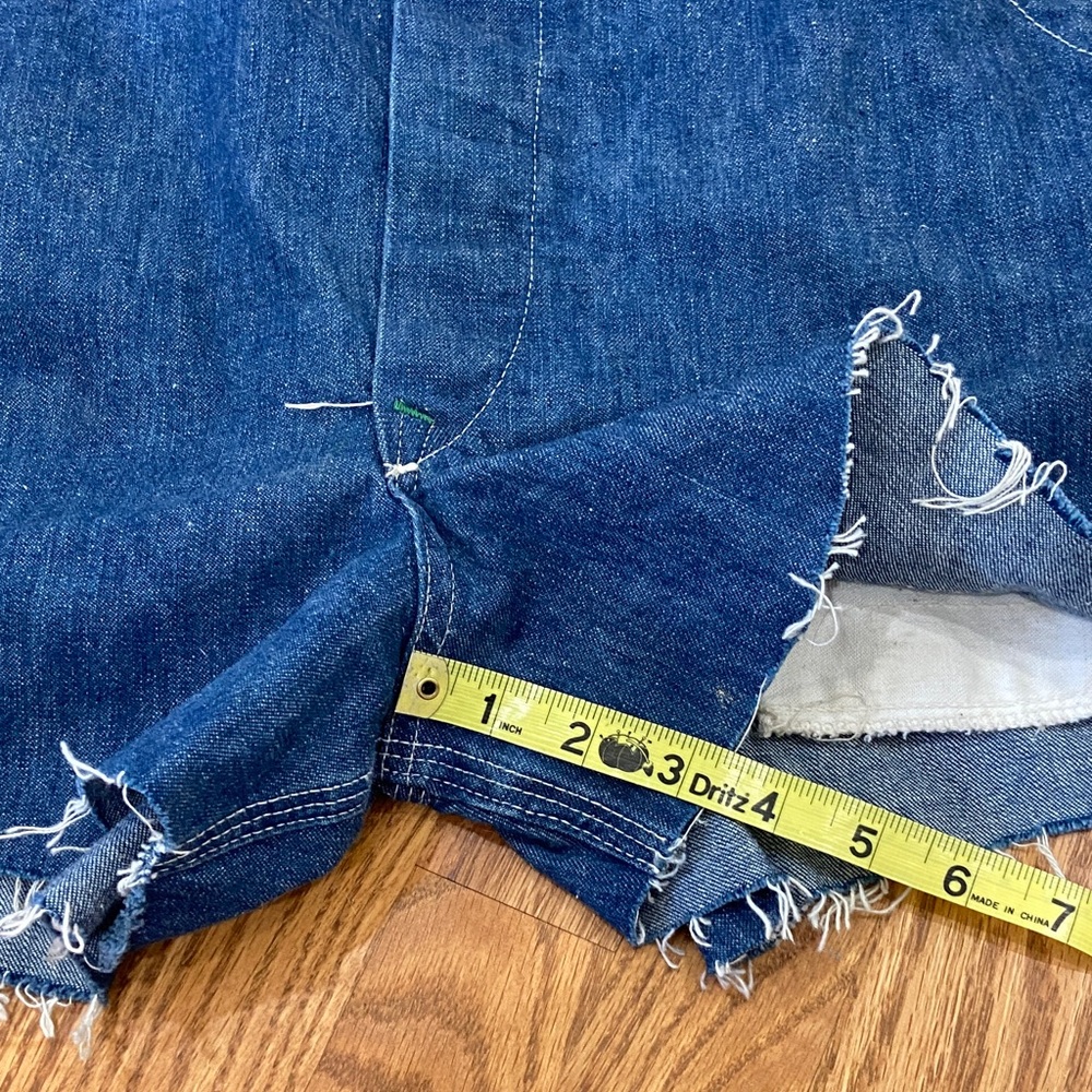 KEY Overalls Denim Bib cut off Jumper in Dark Blue - Picture 4 of 10